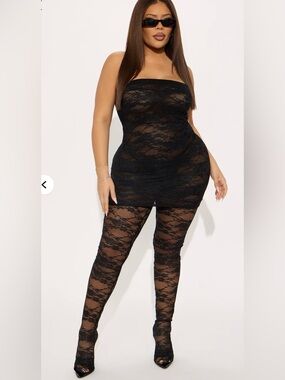 Fashion nova look out for me lace jumpsuit